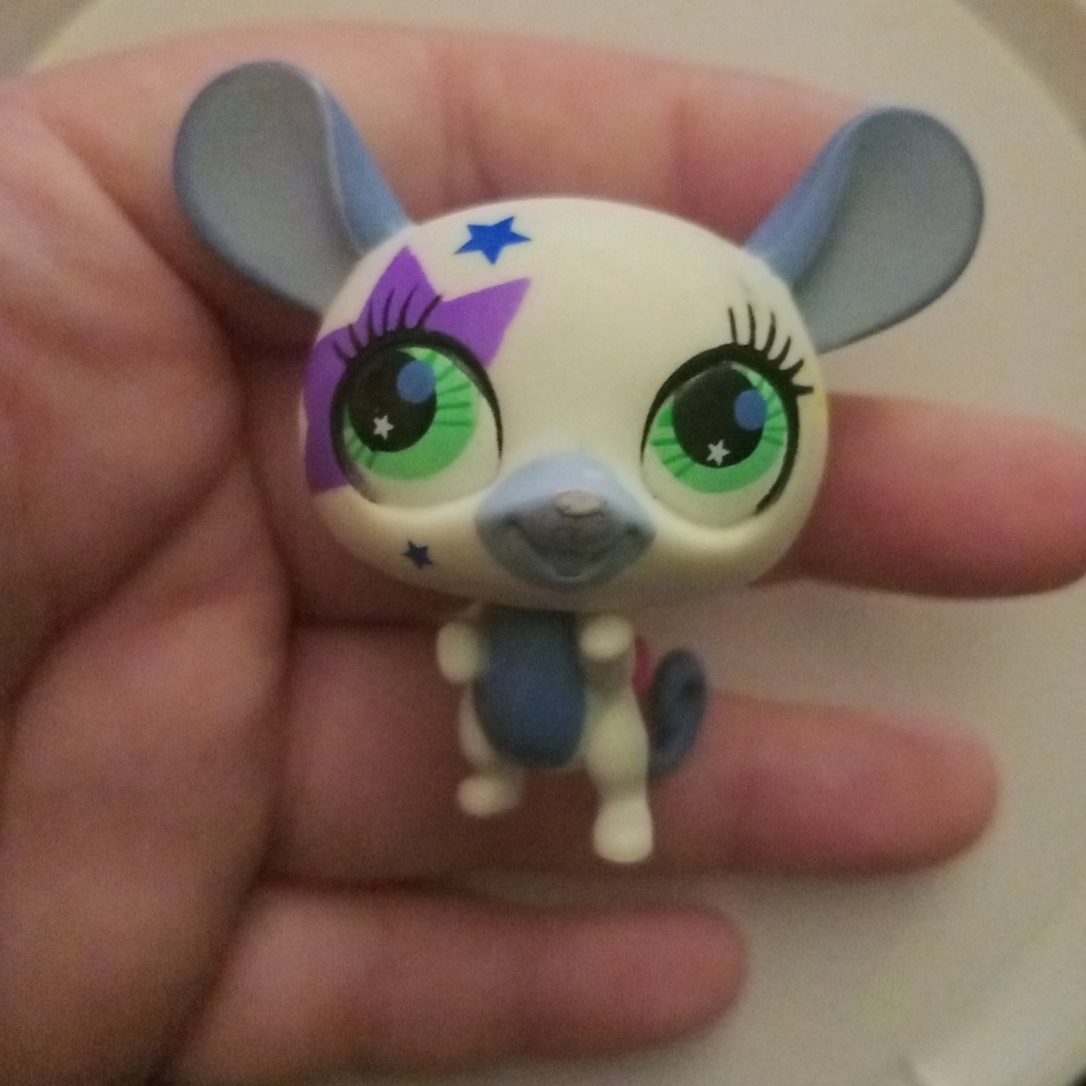 Littlest Pet Shop Purple and Blue Mouse Toy